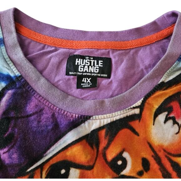 🔥 Hustle gang Mens SZ 4X T-SHIRT 100% AUTHENTIC Size Large MULTICOLOR RARE 🔥 - Picture 3 of 7
